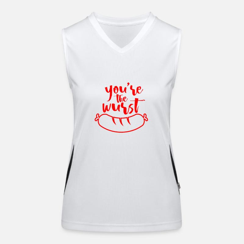 salsiccia Top sportivo da donna in contrasto cromatico