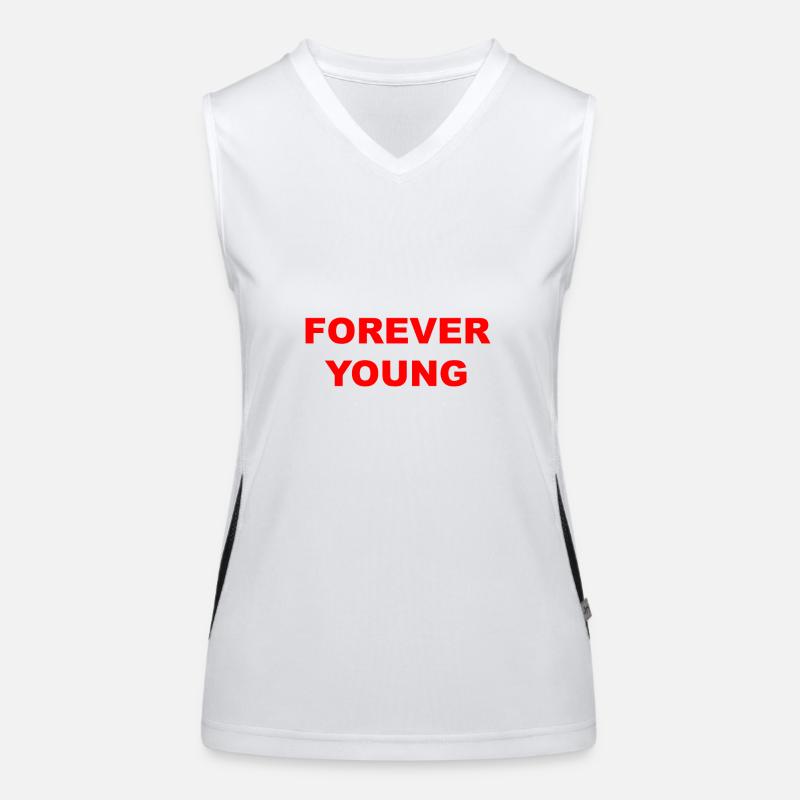 FOREVER YOUNG Rot Funktionelles Kontrast-Tank Top für Frauen