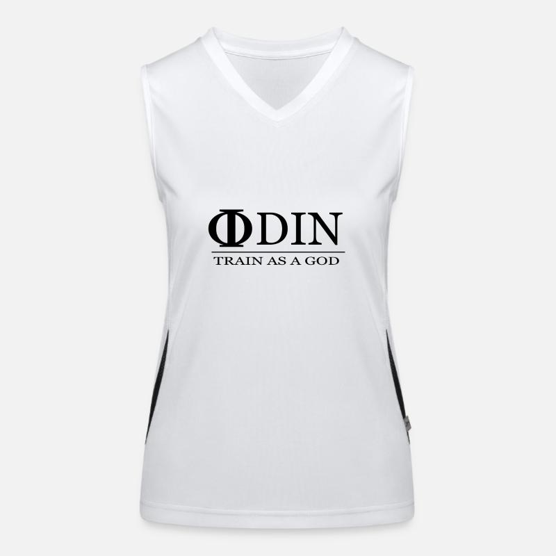 Odin Train as a God - Training Motivation Gift Women's Functional Contrast Tank Top