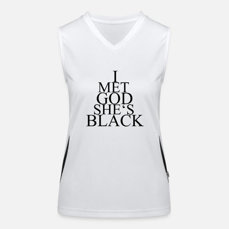 I MET GOD | MODISCHES GESCHENK! Funktionelles Kontrast-Tank Top für Frauen