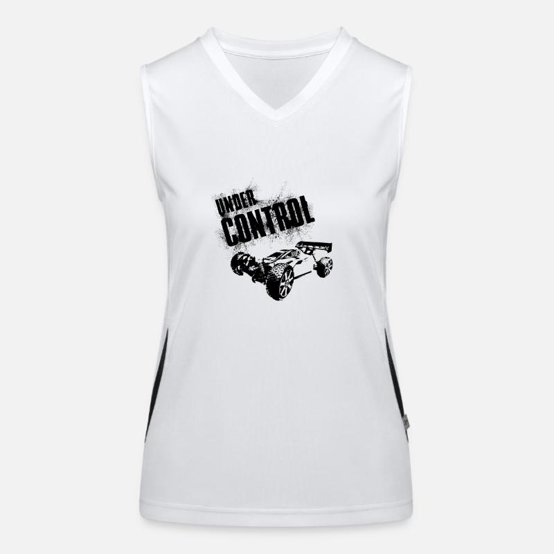 RC Car Racing On Off-Roader UNDER CONTROL BLACK Women's Functional Contrast Tank Top