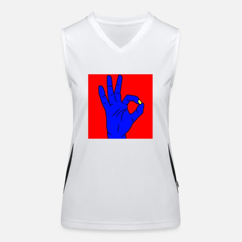 okay red Funktionelles Kontrast-Tank Top für Frauen