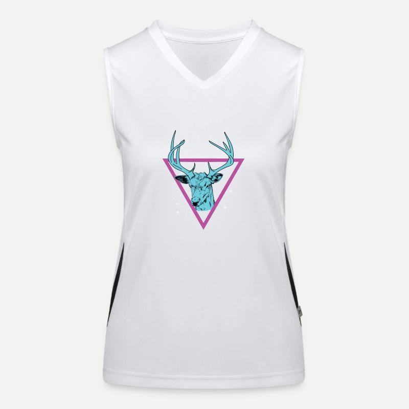 Hirsch - Hirschgeweih Funktionelles Kontrast-Tank Top für Frauen