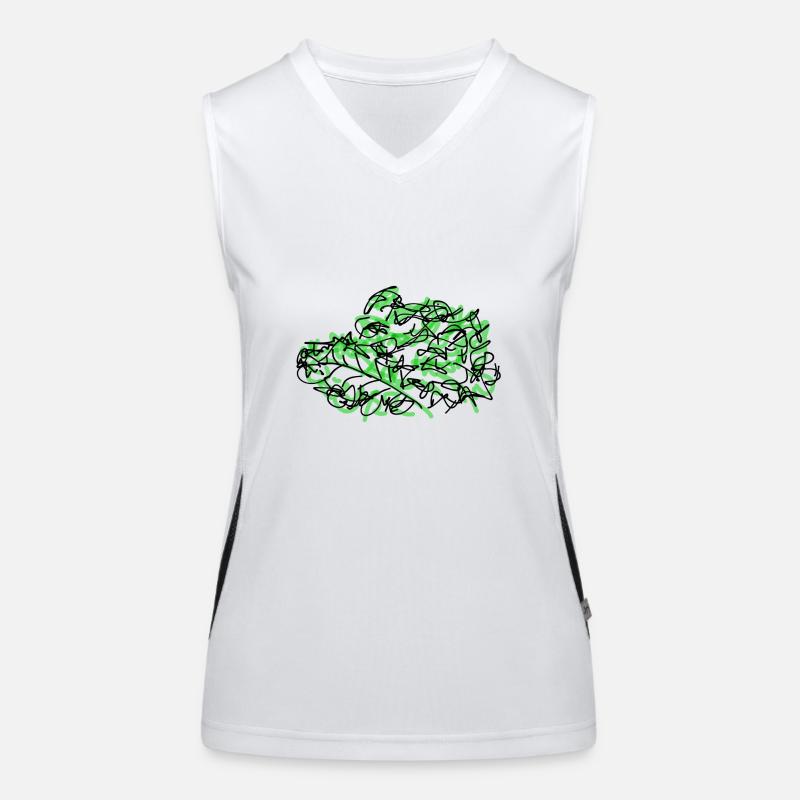 Kale - Women's Functional Contrast Tank Top - white/black