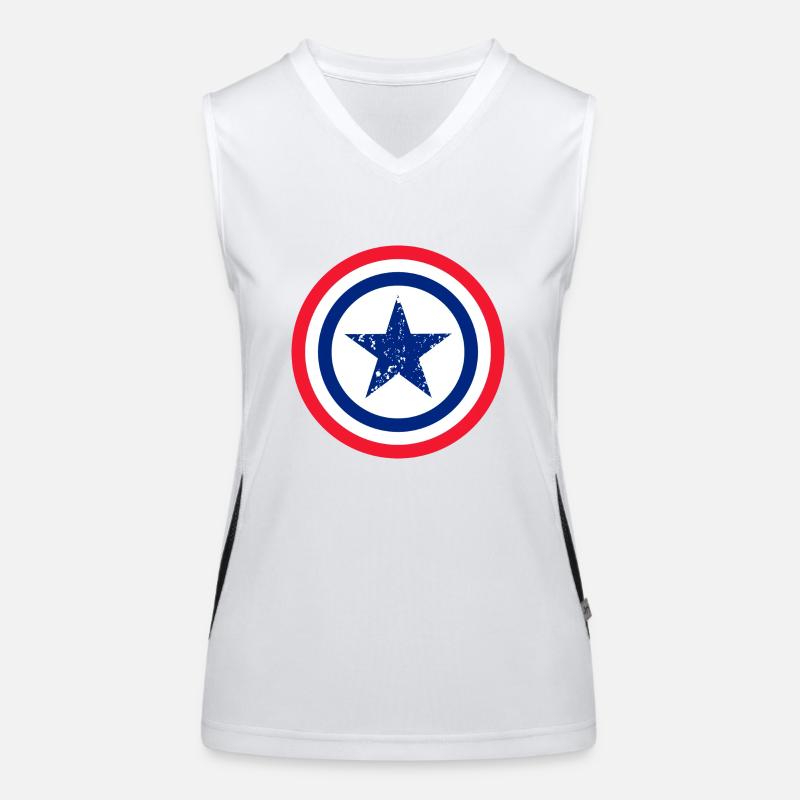 Stern Frankreich Funktionelles Kontrast-Tank Top für Frauen