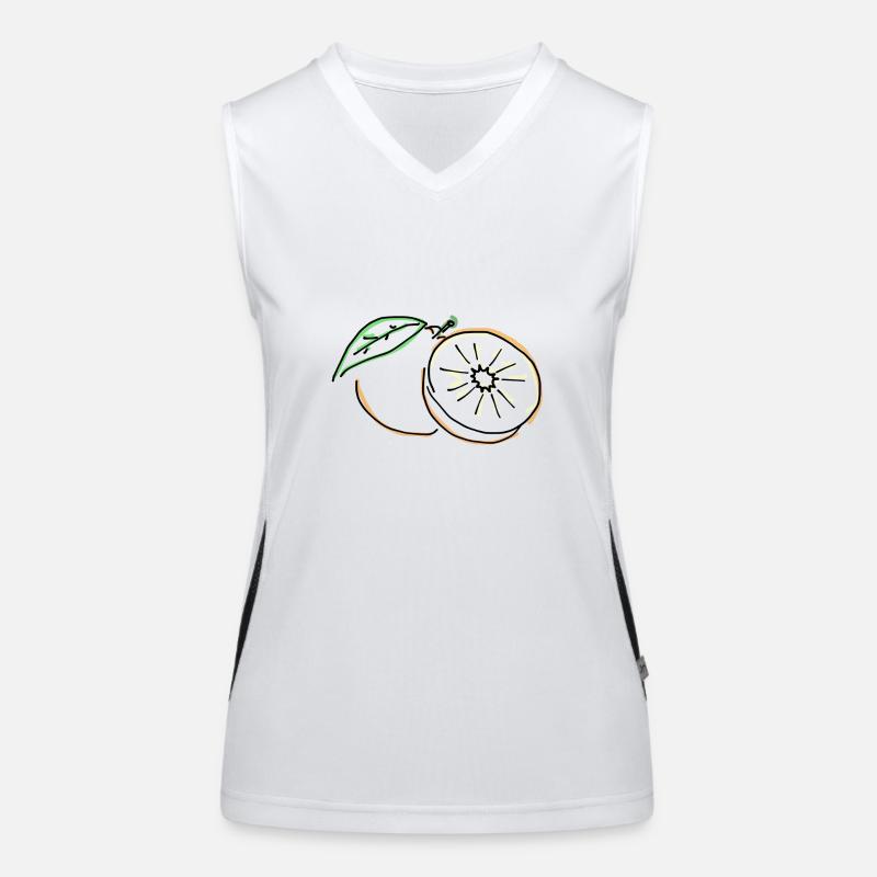 Orange Funktionelles Kontrast-Tank Top für Frauen