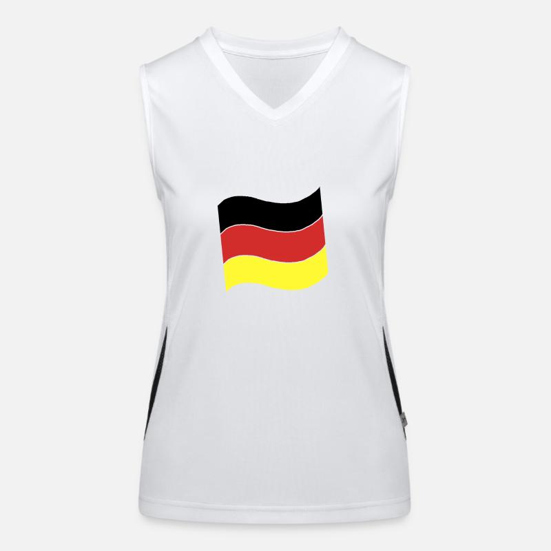 German flag Women's Functional Contrast Tank Top