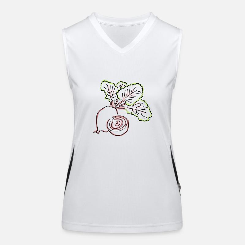 Rote Beete Funktionelles Kontrast-Tank Top für Frauen