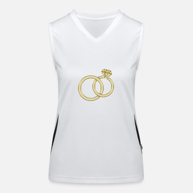 Eheringe Funktionelles Kontrast-Tank Top für Frauen