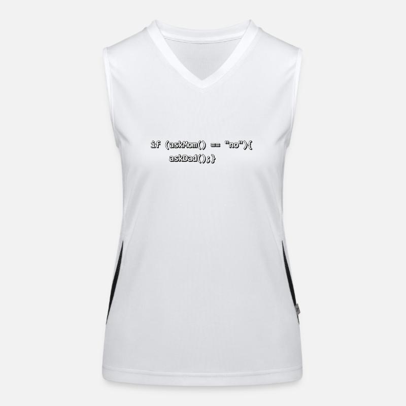 If IF mother father nerd source code programmer Women's Functional Contrast Tank Top