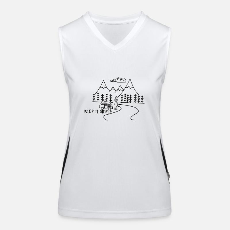 Keep it simple camping Funktionelles Kontrast-Tank Top für Frauen