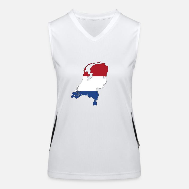 Netherland - Women's Functional Contrast Tank Top - white/black