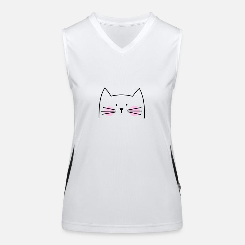 Cat kitten kitty - Women's Functional Contrast Tank Top - white/black
