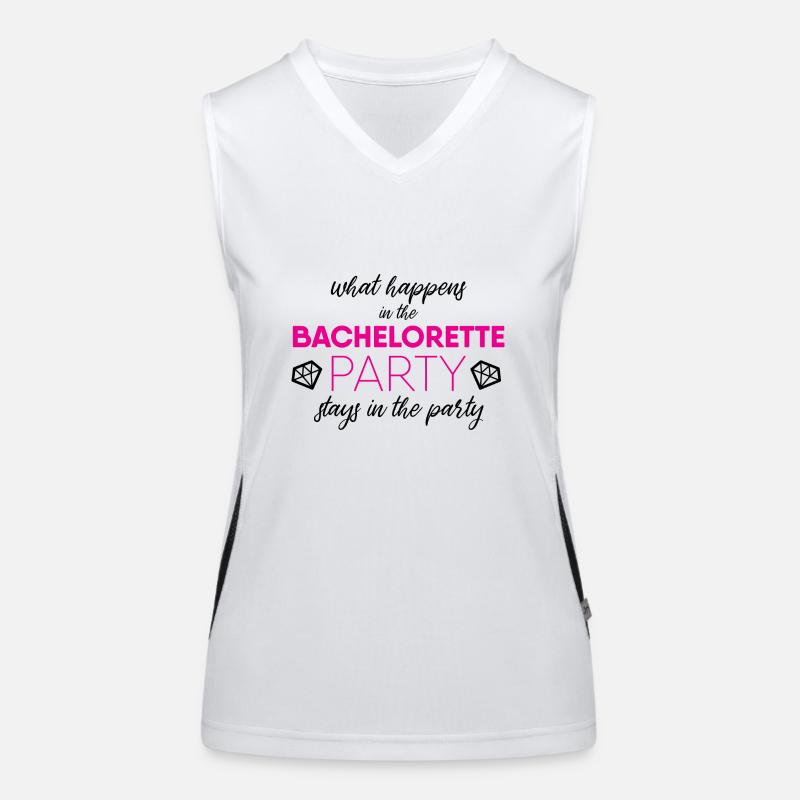 hen night - Women's Functional Contrast Tank Top - white/black
