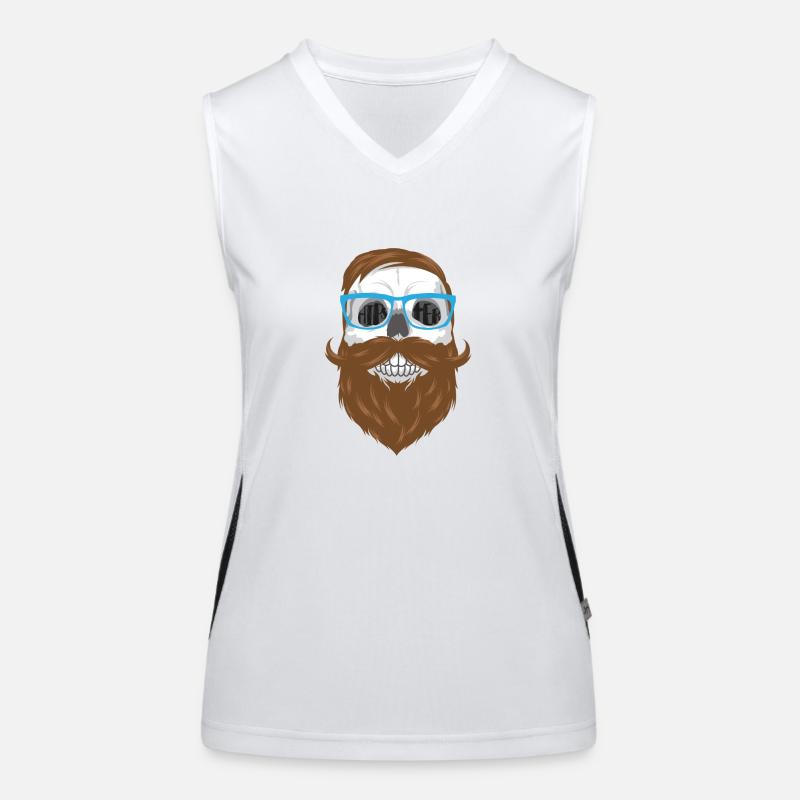 Hipster Face Funktionelles Kontrast-Tank Top für Frauen