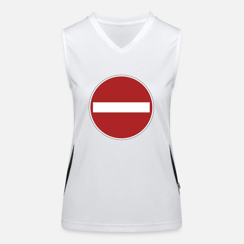 Einfahrt verboten! Funktionelles Kontrast-Tank Top für Frauen