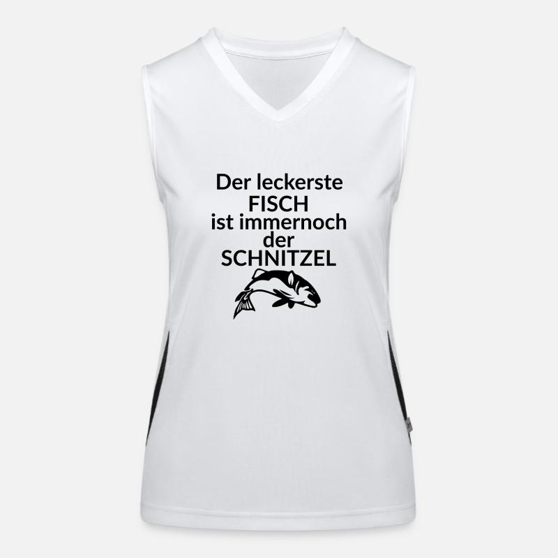 Schnitzel Fish Women's Functional Contrast Tank Top