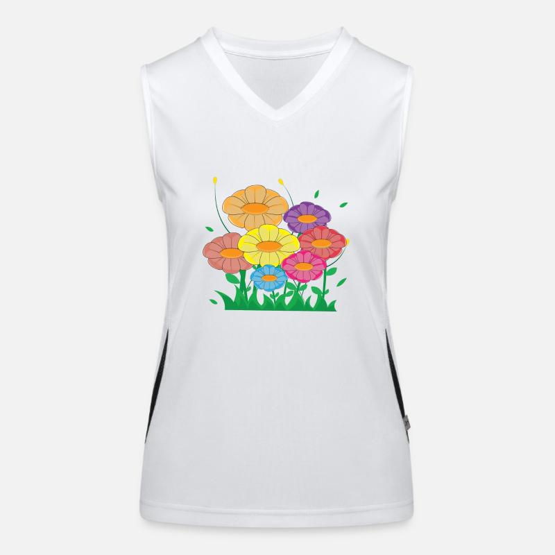 flower meadow Women's Functional Contrast Tank Top