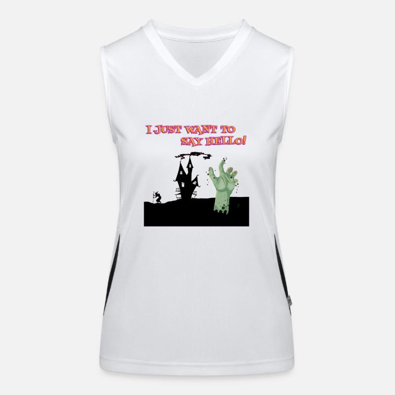 zombie - Women's Functional Contrast Tank Top - white/black