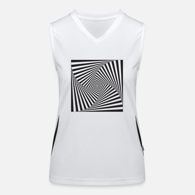 optical illusion Women's Functional Contrast Tank Top