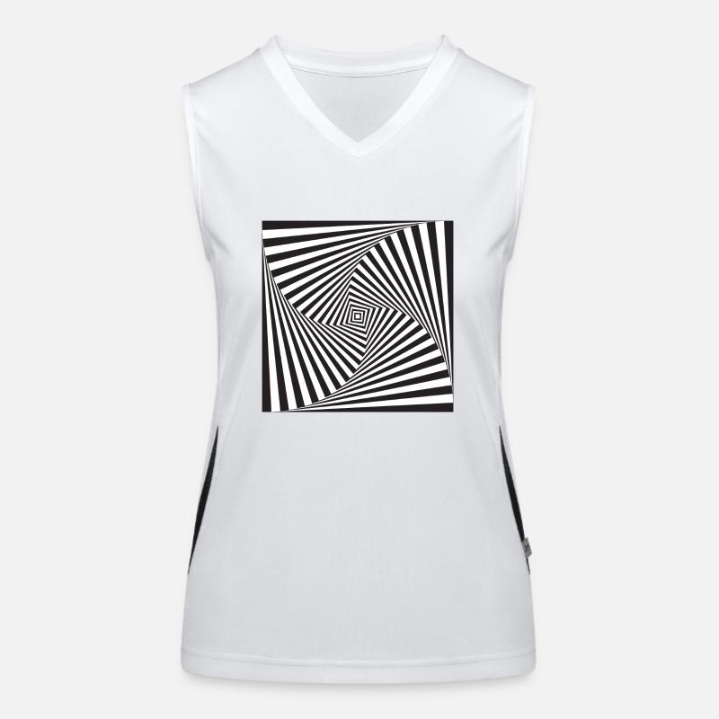 optical illusion Women's Functional Contrast Tank Top