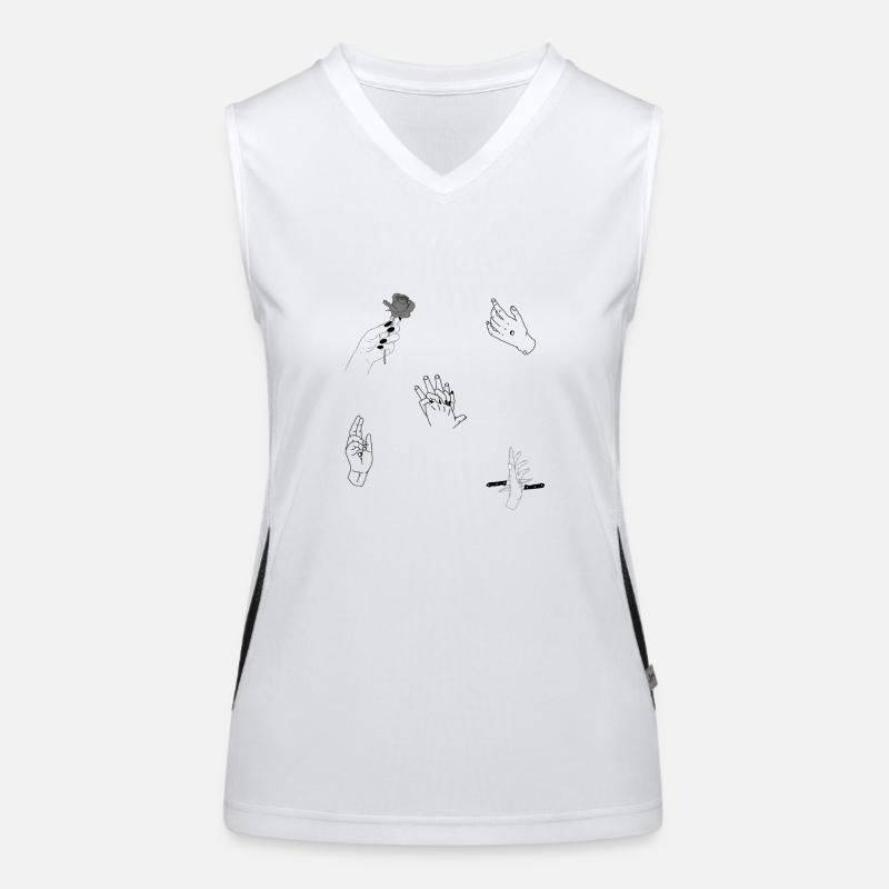 Composition des mains 2 Débardeur respirant contrasté Femme