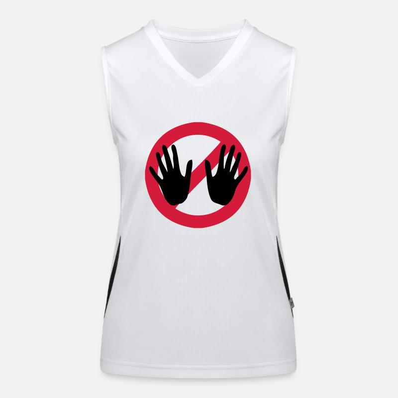Nicht anfassen - Don't touch Funktionelles Kontrast-Tank Top für Frauen