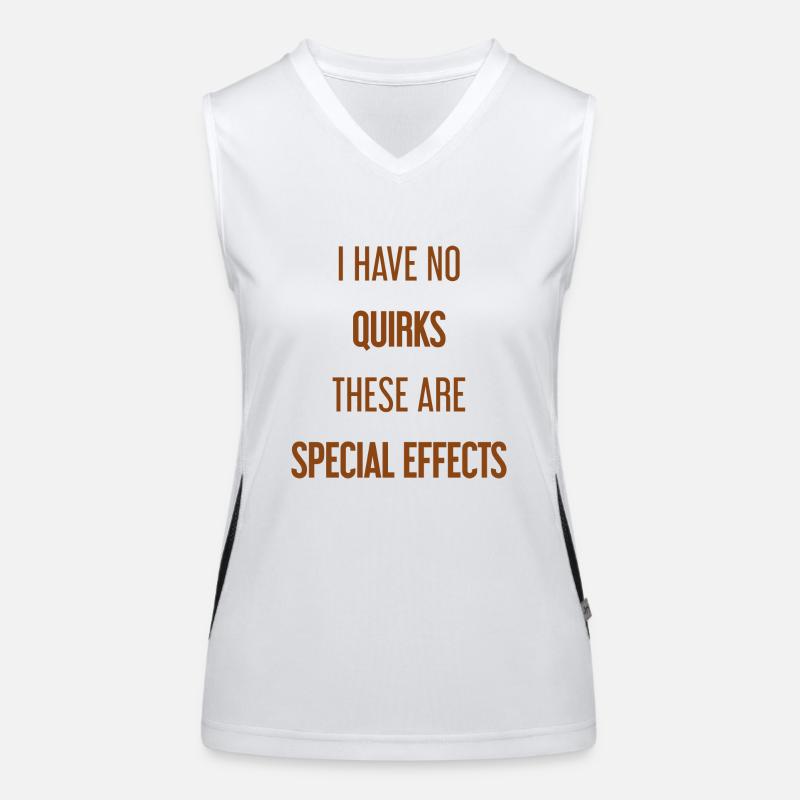No quirks, just special effects! - Women's Functional Contrast Tank Top - white/black