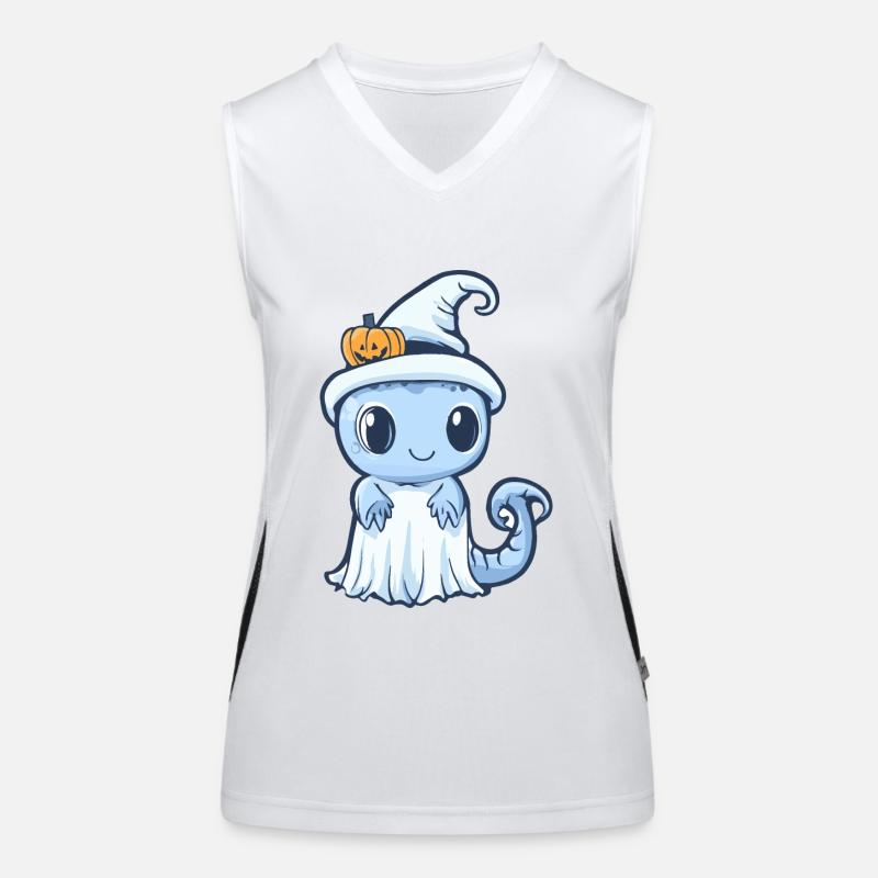 Echse Halloween Comic Geist Funktionelles Kontrast-Tank Top für Frauen