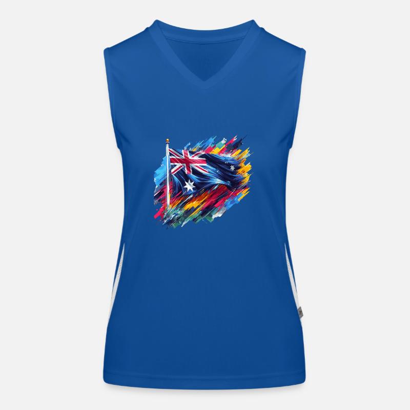 Drapeau australien en couleurs Débardeur respirant contrasté Femme