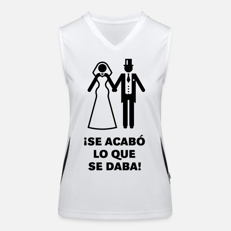 C’est fini ce qui a été donné! (Mariage / Mariage / Marié) Débardeur respirant contrasté Femme