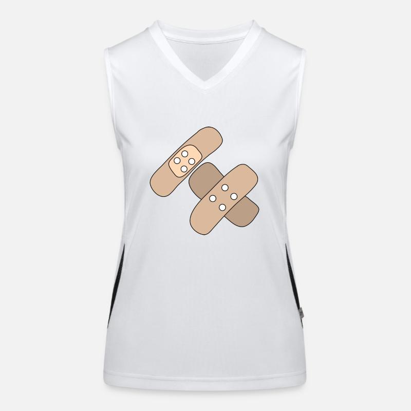 Patch, Wound, Injury, Healing, Gift Idea Women's Functional Contrast Tank Top