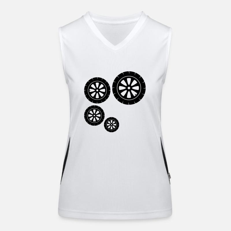 pattern tire motorcycle driving driver license car m Women's Functional Contrast Tank Top