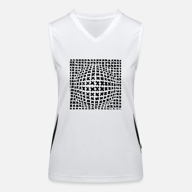 Optical Taeuschung Ball 3D Effect Women's Functional Contrast Tank Top