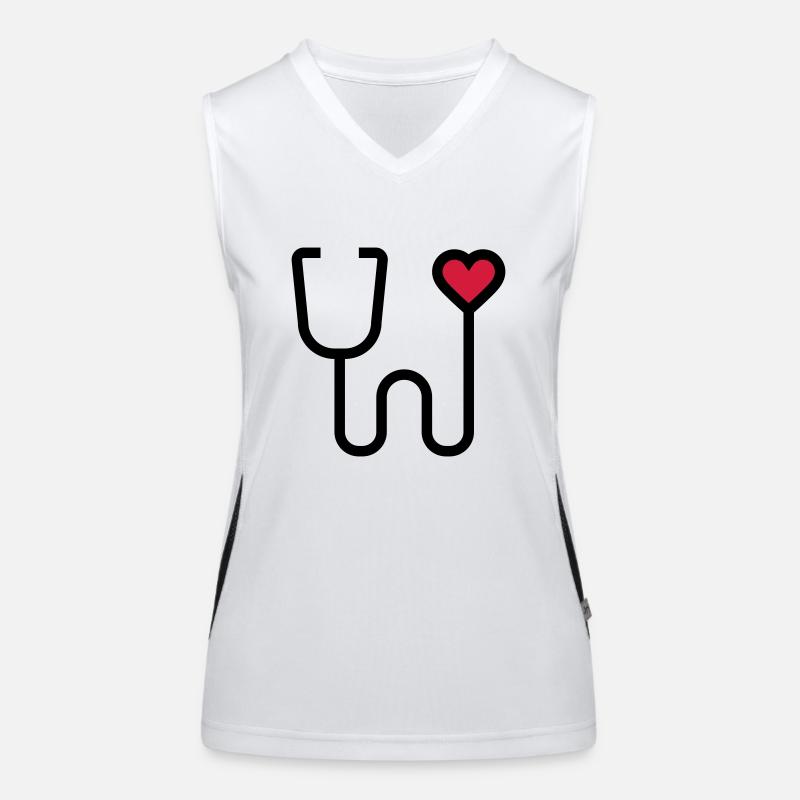 Stethoskop Abhörgerät Funktionelles Kontrast-Tank Top für Frauen