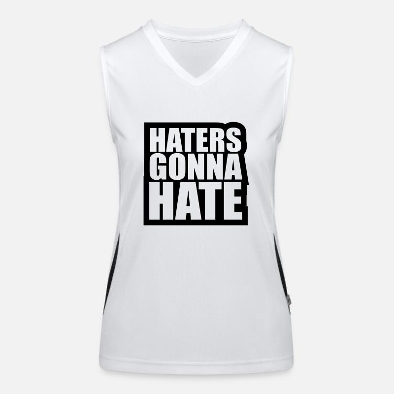 frame contour cool haters going to hate logo sign Women's Functional Contrast Tank Top