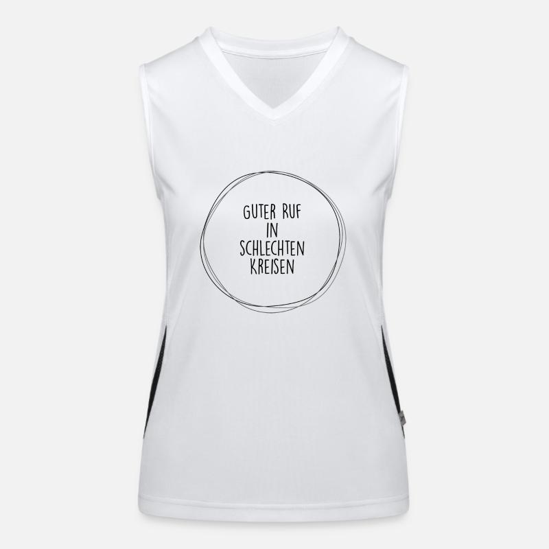 Good reputation in bad circles Women's Functional Contrast Tank Top