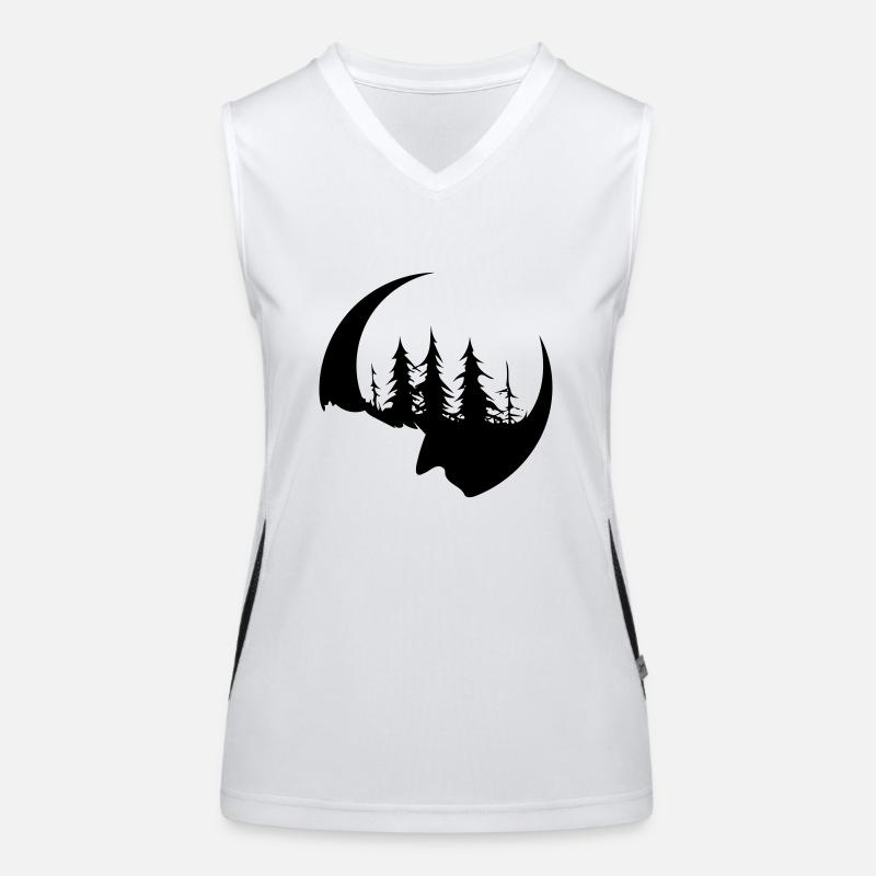 Dark forest face and sickle Women's Functional Contrast Tank Top