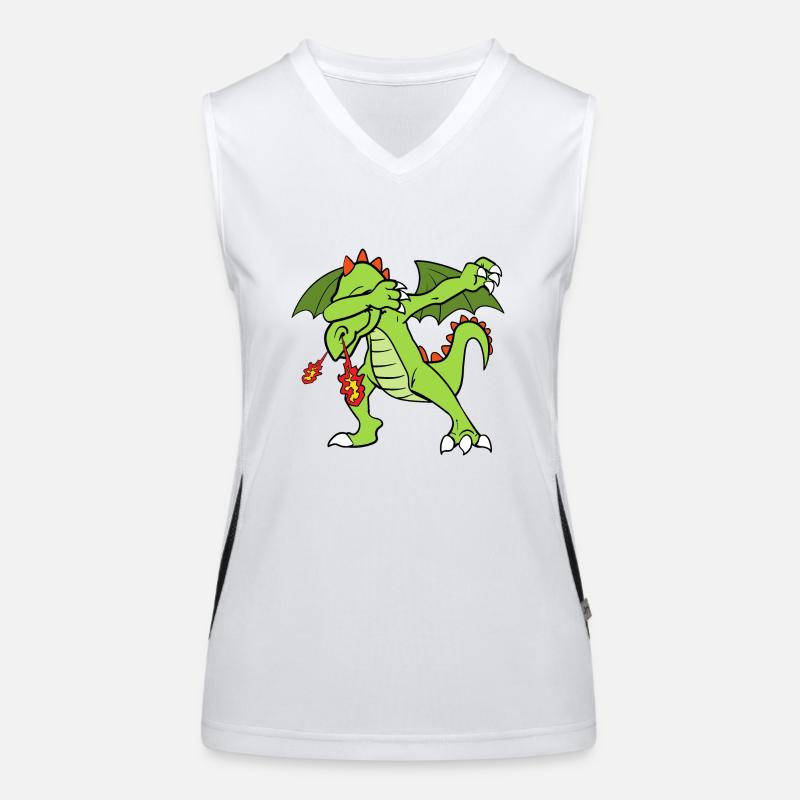 Dabbing Dab Dragon Débardeur respirant contrasté Femme