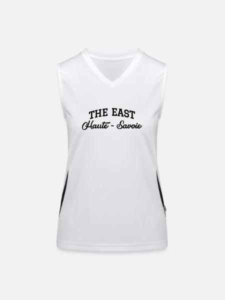 DER OSTEN Haute-Savoie - Funktionelles Kontrast-Tank Top für Frauen - Weiß/Schwarz - Vorne