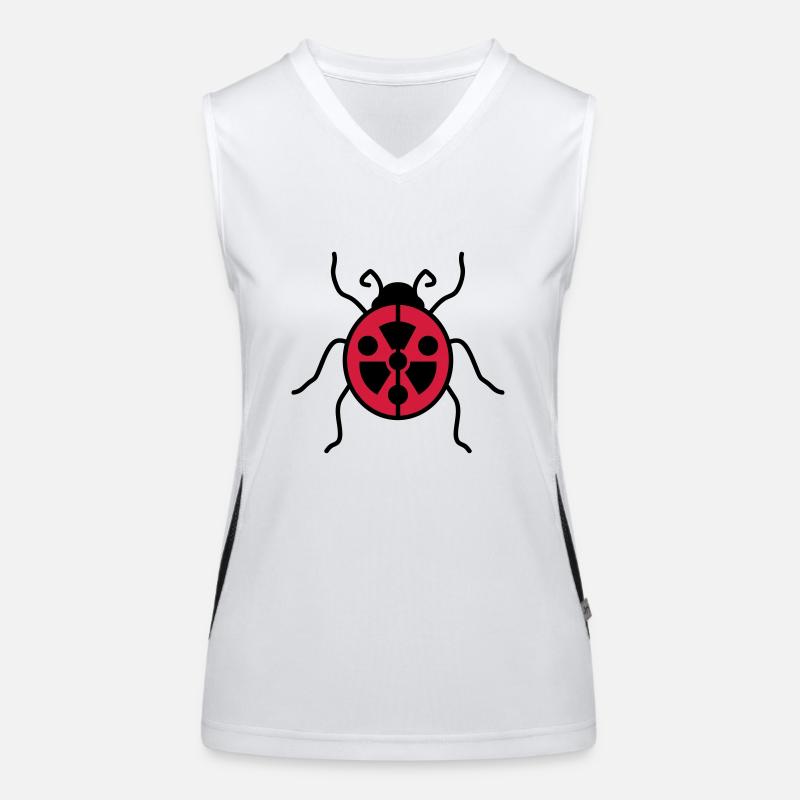 atom symbol radioactive danger danger warning hinwe Women's Functional Contrast Tank Top
