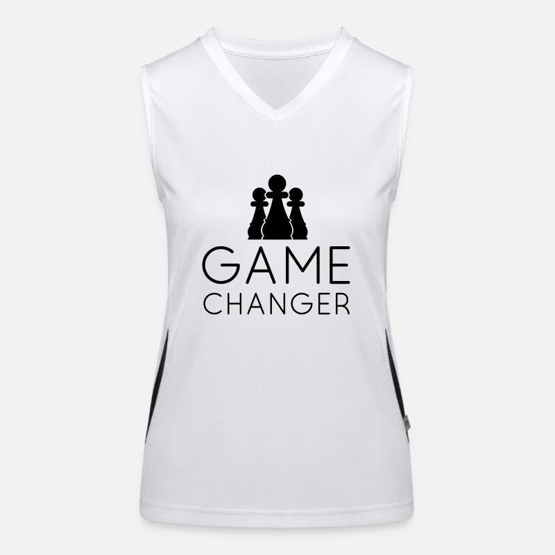 GAME CHANGER - Schach T-Shirt - Geschenkidee Funktionelles Kontrast-Tank Top für Frauen