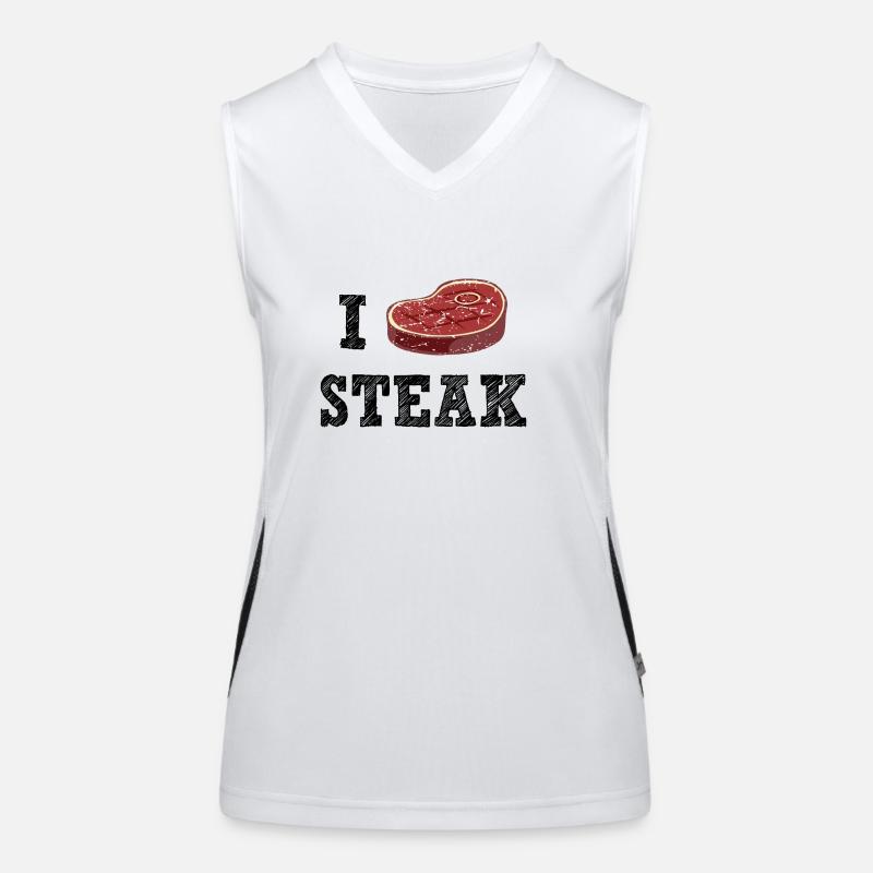 I Love Steak Débardeur respirant contrasté Femme