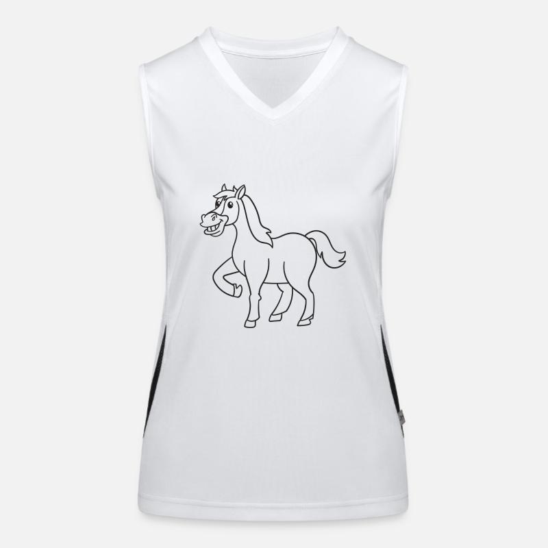 Pferd, Pferde, Geschenk, Geschenkidee Funktionelles Kontrast-Tank Top für Frauen