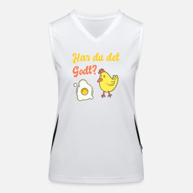 Chick fragt das Ei: Geht es dir gut? Funktionelles Kontrast-Tank Top für Frauen