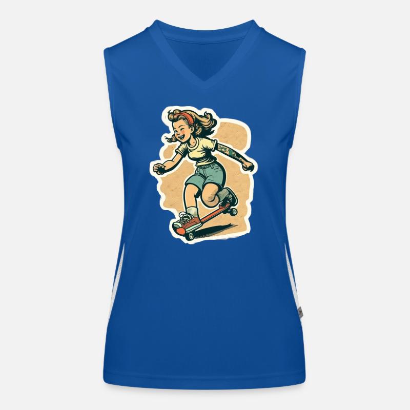 Skater-Mädchen Funktionelles Kontrast-Tank Top für Frauen