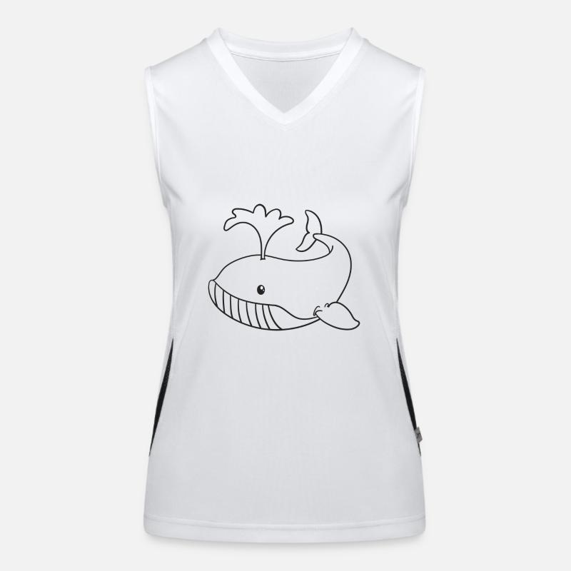 Wal, Wale, Geschenk, Geschenkidee Funktionelles Kontrast-Tank Top für Frauen