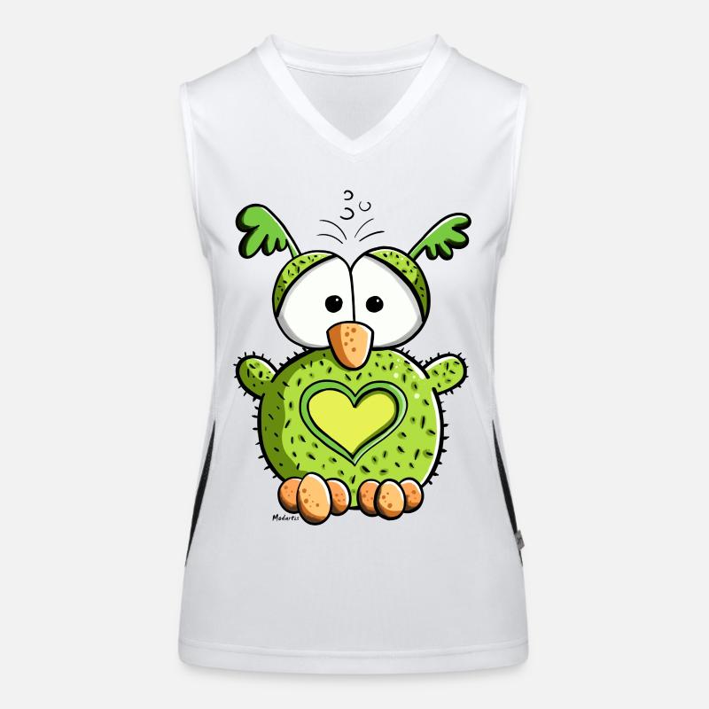 Verliebte Eule Funktionelles Kontrast-Tank Top für Frauen
