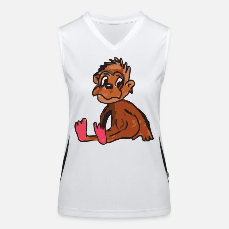 monkey monkey - Women's Functional Contrast Tank Top - white/black