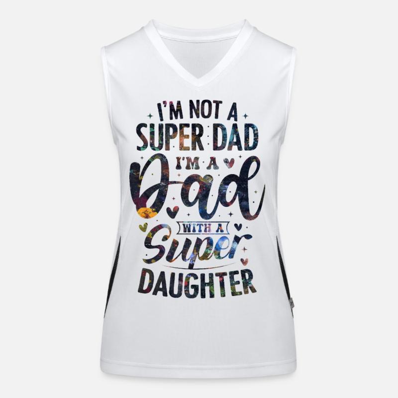 Papa Zitat Funktionelles Kontrast-Tank Top für Frauen